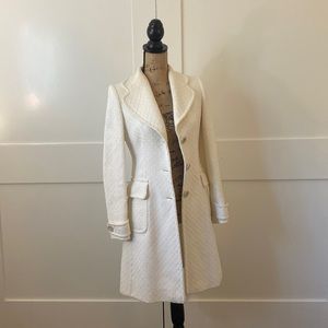 Banana Republic textured white lady coat xs